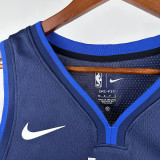 Dallas Mavericks LRVING #11 Royal Blue （Snow Mountain） Top Quality Hot Pressing NBA Jersey（雪山V领）