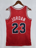 84/85 Bulls Rookie Red # 23 Jordan Heat Pressed Retro NBA Jersey