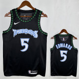 Timberwolves EDWARDS #5 Black Edition Top Quality Hot Pressing NBA Jersey