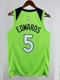 Timberwolves EDWARDS #5 Fluorescent Green Edition Top Quality Hot Pressing NBA Jersey