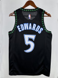 Timberwolves EDWARDS #5 Black Edition Top Quality Hot Pressing NBA Jersey