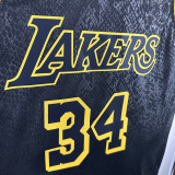 Lakers O'NEILL # 34 Black Snake Pattern Top Quality Hot Pressing NBA Jersey