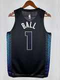 17/18 Hornets BALL #1 Black(City Edition) Top Quality Hot Pressing  NBA Jersey( 城市版)