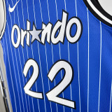 18/19 Magic Wagner #22 Retro Striped Blue Top Quality Hot Pressing NBA Jersey 复古 条纹蓝色