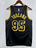 Lakers ANDERSON # 95 Snake's Skin Black Top Quality Hot Pressing NBA Jersey(Honor Edition)荣耀版