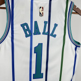 18/19 Hornets BALL #1 White  Top Quality Hot Pressing Retro NBA Jersey