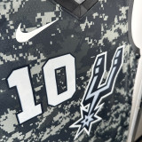Sa Spurs SUOHAN # 10 Camouflage Top Quality Hot Pressing NBA Jersey
