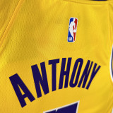 22/23 Lakers ANTHONY # 7 Yellow Top Quality Hot Pressing NBA Jersey(圆领）