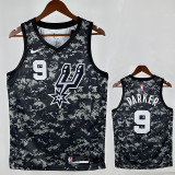 Sa Spurs PARKER # 9 Camouflage Top Quality Hot Pressing NBA Jersey