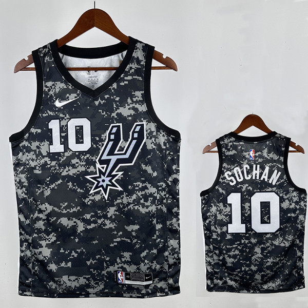 Sa Spurs SUOHAN # 10 Camouflage Top Quality Hot Pressing NBA Jersey