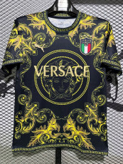 2024 Italy Yellow Black Special Edition Fans Soccer Jersey