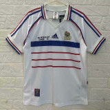1998 France Away Retro Soccer Jersey(右胸带小字)