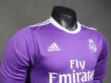 2016/2017 RMA Away Long Sleeve  Player Version  Retro Soccer Jersey (长袖)