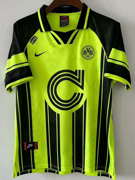 1995 Dortmund Green Retro Soccer Jersey