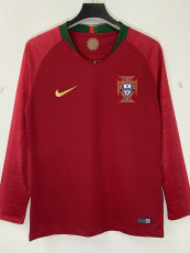 2018 Portugal Home Long Sleeve Retro Soccer Jersey(长袖)