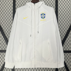 2004 Brazil White Windbreaker(连帽）