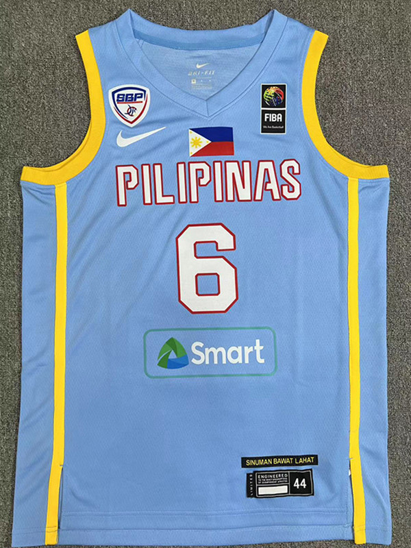 US 26.00 2025 Olympic Game PHILIPPINES CLARKSON 6 Blue Basketball