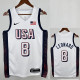 2024 Olympic Game USA LEONARD # 8 White Basketball Jersey