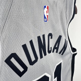 20/21 Sa Spurs DUNCAN #21 Grey Flying Man Edition Top Quality Hot Pressing NBA Jersey（飞人）