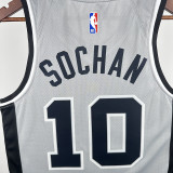 20/21 Sa Spurs SUOHAN #10 Grey Flying Man Edition Top Quality Hot Pressing NBA Jersey(飞人）