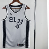 20/21 Sa Spurs DUNCAN #21 Grey Flying Man Edition Top Quality Hot Pressing NBA Jersey（飞人）