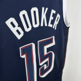 2024 Olympic Game USA  BOOKER #15 Blue Basketball Jersey