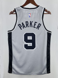 20/21 Sa Spurs PARKER # 9 Grey Flying Man Edition Top Quality Hot Pressing NBA Jersey(飞人）