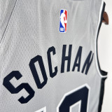 20/21 Sa Spurs SUOHAN #10 Grey Flying Man Edition Top Quality Hot Pressing NBA Jersey(飞人）