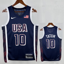 2024 Olympic Game USA TATUM # 10 Blue Basketball Jersey