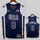 2024 Olympic Game USA LEONARD # 8 Blue Basketball Jersey