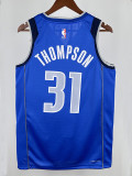 22/23 Dallas Mavericks THOMPSON #31 Blue Away Top Quality Hot Pressing  NBA Jersey客场（V领）