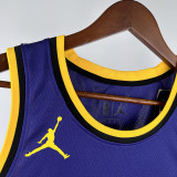 22/23 LAKERS BROWNIES # 9 Purple Flying Man Top Quality Hot Pressing NBA Jersey(飞人圆领)