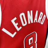 2024 Olympic Game USA LEONARD # 8 Red Basketball Jersey