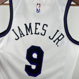 22/23 LAKERS BROWNIES # 9 White City EditionTop Quality Hot Pressing NBA Jersey(城市白、圆领)