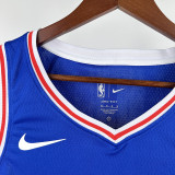 22/23 76ERS GEORGE  # 8 Blue Away Top Quality Hot Pressing NBA Jersey客场