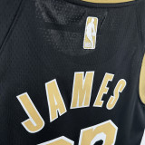 23/24 LAKERS JAMES # 23 Black Honor EditionTop Quality Hot Pressing NBA Jersey(荣耀版黑、圆领)