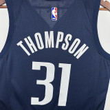 20/21 Dallas Mavericks THOMPSON #31 Blue Flying Man Top Quality Hot Pressing  NBA Jersey飞人（V领）