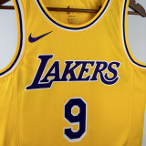 22/23 LAKERS BROWNIES # 9 Yellow Top Quality Hot Pressing NBA Jersey(圆领)