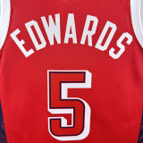 2024 Olympic Game USA EDWARDS # 5 Red Basketball Jersey