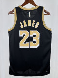 23/24 LAKERS JAMES # 23 Black Honor EditionTop Quality Hot Pressing NBA Jersey(荣耀版黑、圆领)