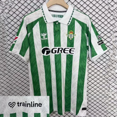 24/25 Real Betis Home Fans Soccer Jersey(胸前GREE广告)