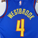 22/23 Nuggets # 4 Blue Flying ManTop Quality Hot Pressing NBA Jersey