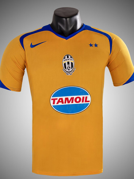 2005/2006 JUV Third Yellow Retro Soccer Jersey(两星)