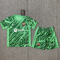 24/25 BAR Green Goalkeeper  Kids Soccer Jersey