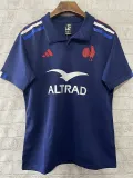 24/25 France Royal Blue Rugby  Short Sleeve
