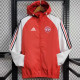 24/25 Man Utd Red &White Hooded Windbreaker