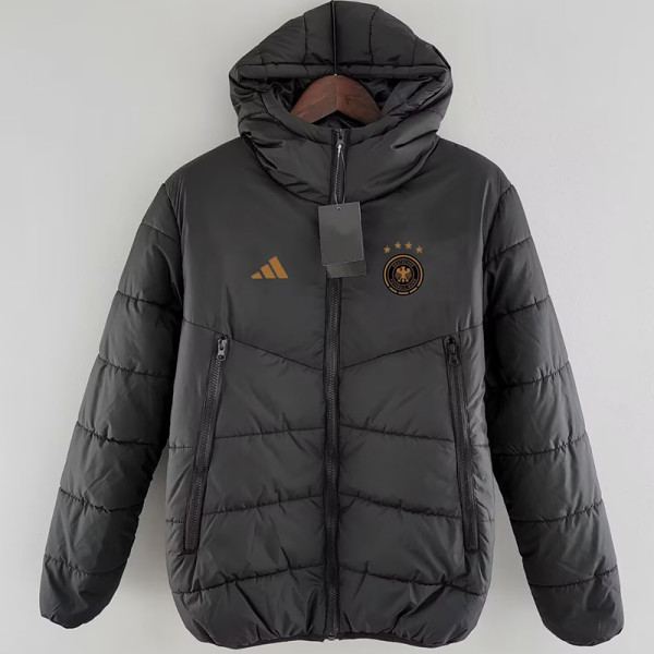 24/25 Germany Black Hooded Cotton Coat(Gold Labell) 连帽棉衣(金标）