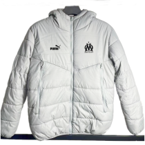 24/25 Marseille Grey Hooded Cotton Coat 连帽棉衣
