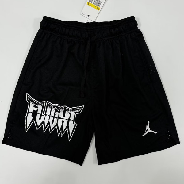 24/25 N48 JOR Black Breathable Sports  shorts(带孔、前带图标)