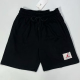 24/25 Red Flying Man Logo Black Cotton shorts(001、红飞人标、全棉)